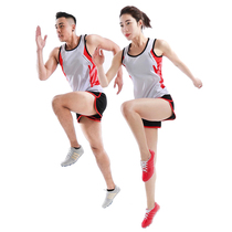 Athletics Training Clothing Suit for men and women Students body test Short running shorts Competition Customized marathon vest sportswear
