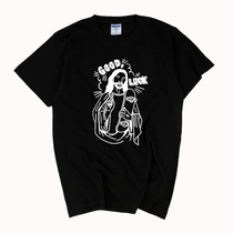 Jesus skateboard good luck luck skater Jesus Jesus street fun short sleeve t-shirt