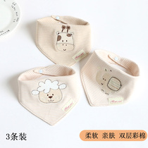 3 baby cotton saliva towel baby cotton triangle newborn saliva bag bib scarf color cotton 0-3 years old