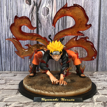 Naruto GK four-tailed Whirlpool Naruto tail beast mode hand-run statue model ornaments limited birthday gifts