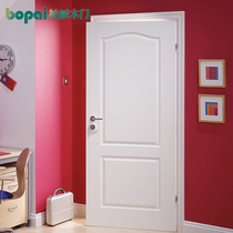 Custom simple American solid wood door suit door Bedroom door Nordic style paint door White composite interior door factory