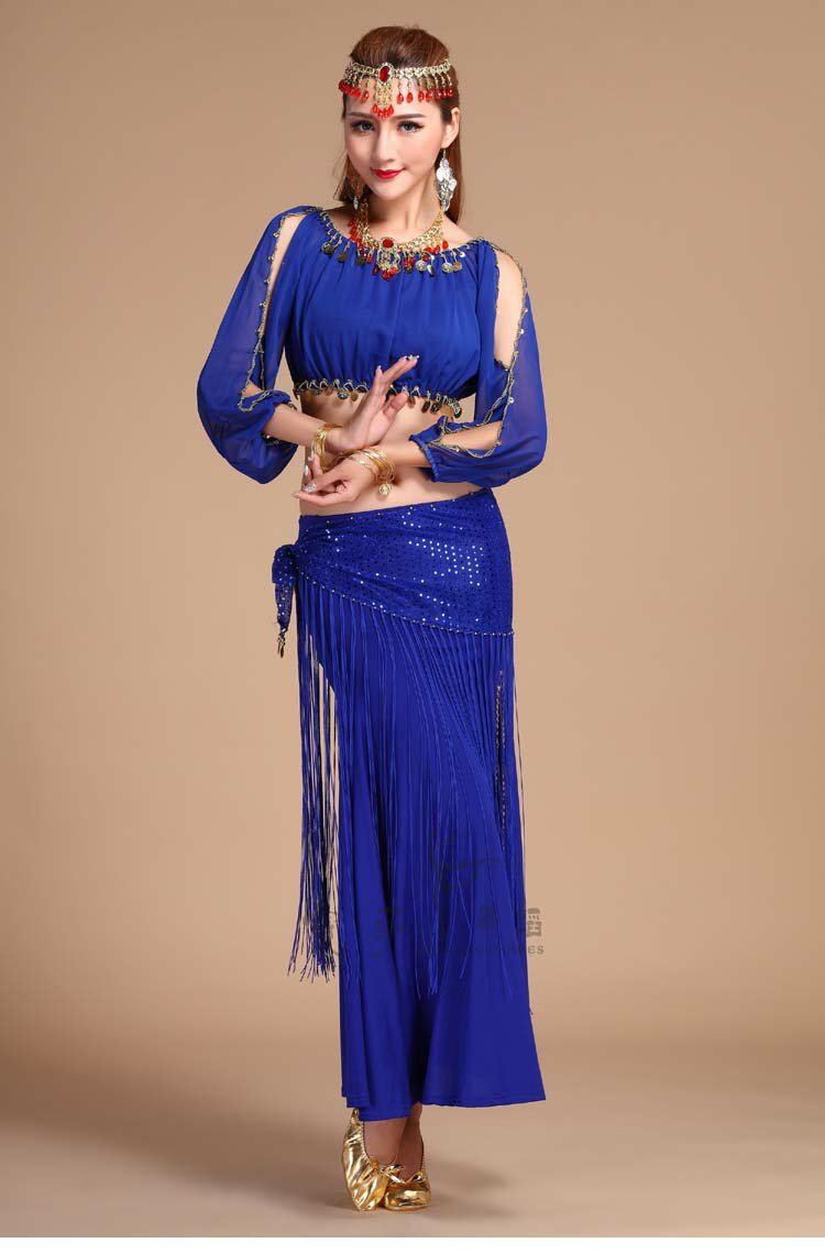 霓莎 印度舞练习套装 肚皮舞套装 2017新款 肚皮舞演出服练功服