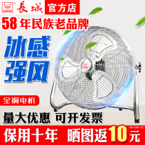 Great Wall brand industrial fan Powerful electric fan Desktop high-power floor-standing household lying fan Construction site sitting creeping fan