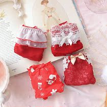 Japanese girl cute birthday red panties Lace sexy milk silk pure cotton girl low waist briefs