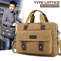 Mens handbag cross section large capacity shoulder crossbody bag Casual mens bag Vintage canvas bag briefcase men