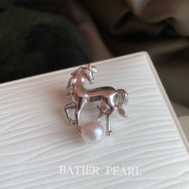 M Same Style Horse Arrival Success Japan Akoya Beads Anti-gloss Brooch Men