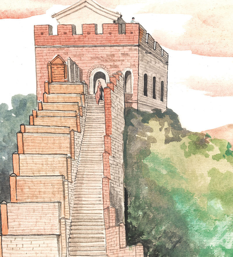 故事中国图画书-长城儿童绘本精装硬皮 中国传统文化原创水墨画故事