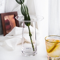 Mimi light lavish transparent glass vase Dry flower Living room floral swing piece Decorative Creativity Brief Nordic Water Flower Arrangement