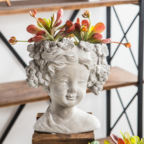 MimeH Cement Portrait sins Poet Pendulum with David Flower Dried Flower Emulation Suit Sculptural Clothing Softdress Garden