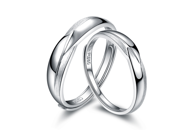周大生pt950铂金戒指男女款 白金情侣对戒 结婚戒指活口求婚新品