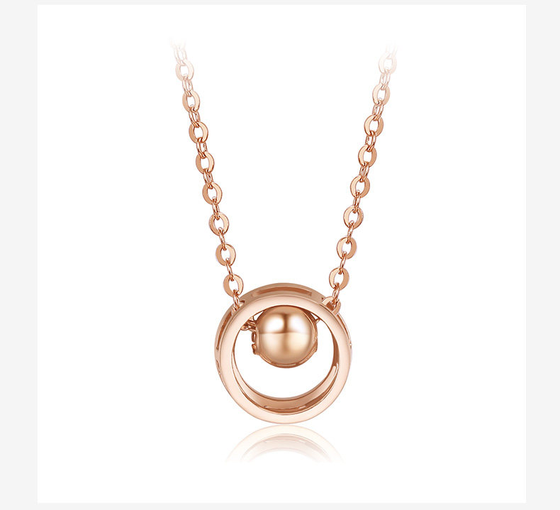 周大生k金套链 au750彩金18k金几何时尚套链 新款正品送女友