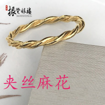 Zhenxian Yinlou Pu Jin Yinlou Gold Bracelet Pine Twist Torn Golden Bracelet Female Bracelet