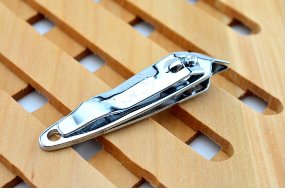 包邮小号斜口指甲刀日美尖头指甲钳单个指甲剪指甲刀 镀银色