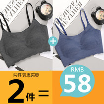 Japanese Incognito underwear womens underwireless yoga running vest large size bra Sports shockproof sleep bra