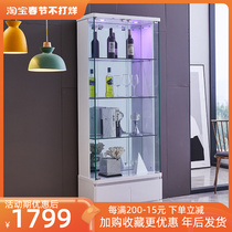 Wine cabinet modern minimalist wall wine cabinet display cabinet glass small wine cabinet decoration cabinet living room new Chinese furniture