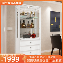 Wine cabinet modern minimalist glass door against the wall living room integrated sideboard locker light luxury home Nordic display cabinet