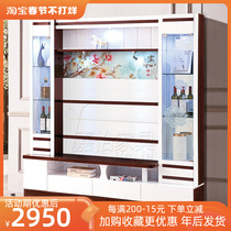 Simple modern combination TV background wall small apartment multi-functional living room TV cabinet as a whole against the wall integrated cabinet