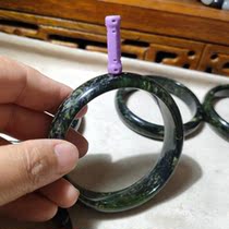 Desert Edge Selected Tibetan Jade King Graphite Green Jade Bracelet Various Trace Elements With Magnetic Ring Incomplete Mouth