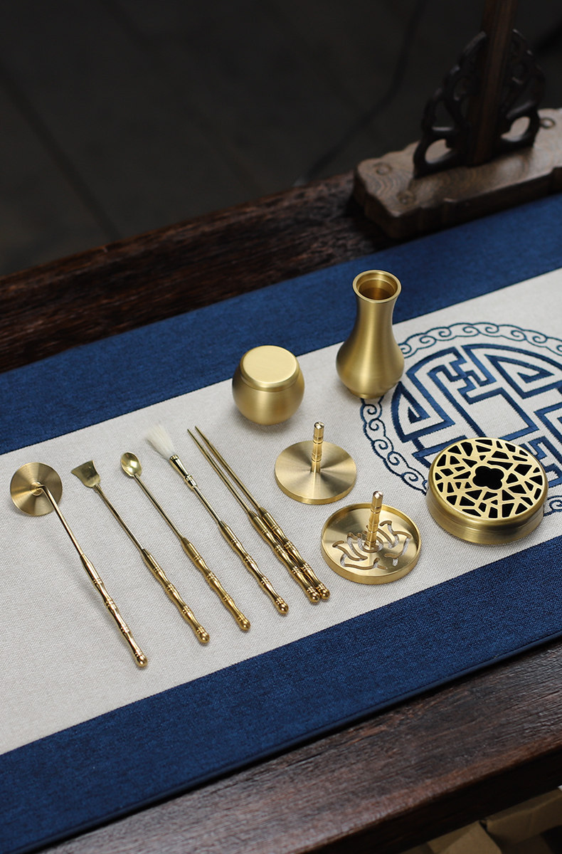 入门香道套装纯铜香篆香炉制作工具打篆用品家用香粉檀香沉香礼盒