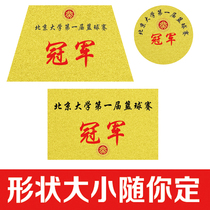 Trophy stickers medals custom-made characters printed gold foil nameplates sand velvet stickers custom-made inner core base