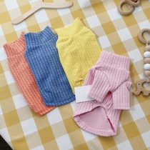 Pet Cat Dog Clothing Thread Candy Color Cute 100 Lap Pure Cotton Jersey Undershirt VIP Teddy Bear Small