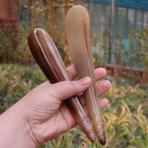 Natural white yak horn scraping massage plate scraping massage spoon full body scraping plate foot point massage stick