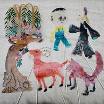 The Leather Shadow Play Props Animal Tale Wolf came to the person occasionally with an operating lever to perform a dynamic handicraft fit professional