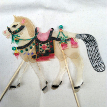 Shadow play props crafts kindergarten teaching aids zodiac dolls animals with operating rods double-sided performances