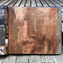Solid color spot barge pattern Plain color old metal patina industrial wind wallpaper Rock bar KTV wallpaper full shop