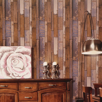 Color retro European retro wooden board wallpaper simulation wood grain simulation wood floor wallpaper Bar cafe