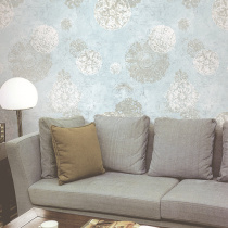 Retro nostalgic non-woven wallpaper living room study sofa background wallpaper imitation Chinese disc pattern wallpaper