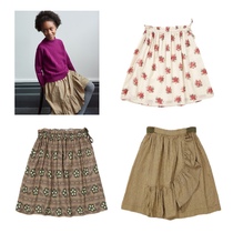 Spot caramel 19aw autumn and winter new childrens print retro skirt skirt cbc