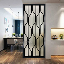 Art glass custom modern simple balcony sliding door double-sided light transmission frosted tempered Chinese style home decoration 10MM