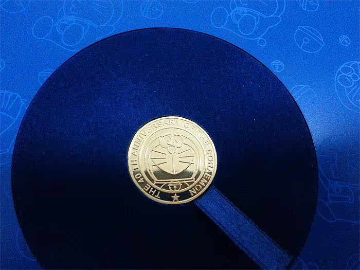 千足金币重量:10克 包装:专用有机玻璃磁吸板 附件:哆啦a梦40周年