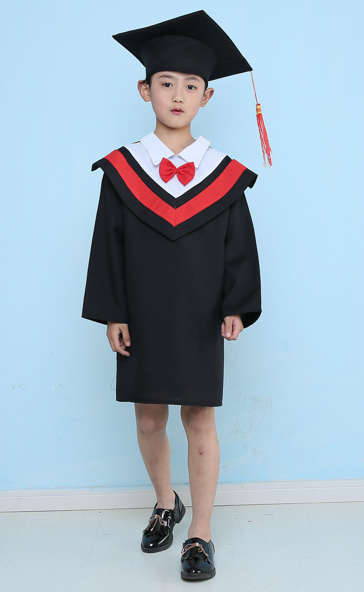 儿童博士服小学生幼儿园博士服学士服演出服博士帽毕业礼服得奖服_双