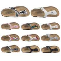 Maibu Lun flat non-slip Cork slippers Flip-flops men and women with the same ins tide outdoor beach summer Backen shoes