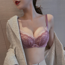 New customer underwear womens small chest gathered without rim thin bra closed pair of breast support adjustment type summer panty set