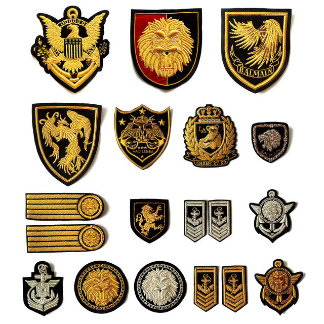 Balmain lion head Eagle Star European design elements with money Indian silk embroidered badge DIY leather cloth paste Balmain lion head Eagle Star European design elements with money Indian silk embroidered badge DIY leather cloth paste
