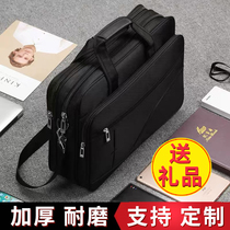Large capacity briefcase mens business messenger mens bag handbag shoulder canvas mens bag Oxford cloth computer bag