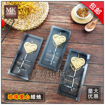 Birthday cake Pearl love candle love golden Net red ins heart-shaped romantic decoration ornaments