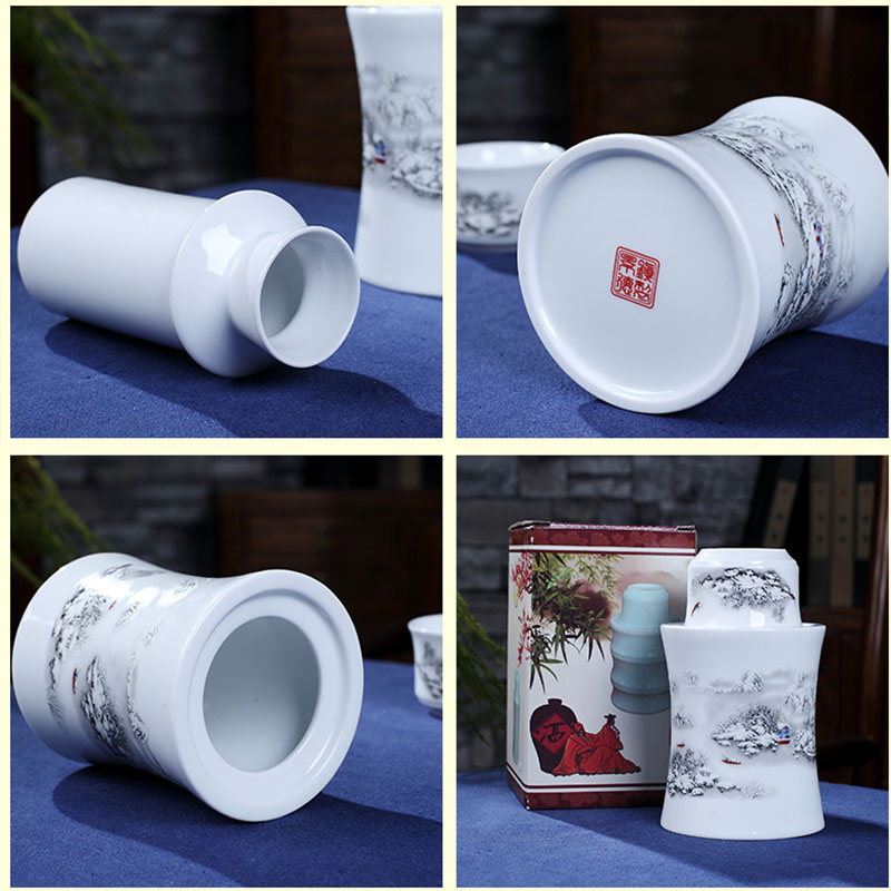 Wine temperature hot hip household Chinese jingdezhen ceramics Wine suits for three two rice Wine liquor cup of hot temperature Wine pot