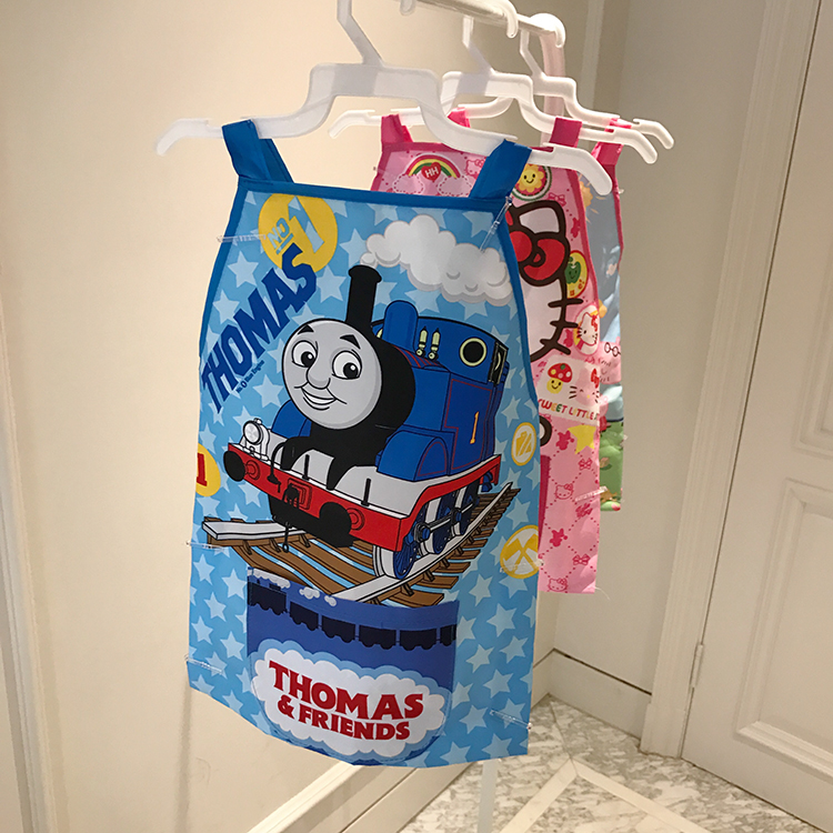 Thomas children's apron baby painting coverall waterproof eating bib anti-dressing boys and girls coveralls sleeves