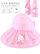 Hello Kitty childrens hat Summer thin section girl baby sun visor Sunscreen sun hat Duck tongue baseball fisherman hat