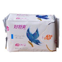 Good Shuang flying dance life 4D Cloud cotton sanitary towel cotton soft silk thin night with 290mm10 sheet clothing 6 packs
