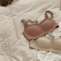 Soft glutinous wave ~ jelly one piece piece without steel ring no trace invisible solid color simple Korean bra underwear