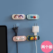 Creative Power Cord Plug Hook Powerful No-Mark Cartoon Desktop Kitchen Free of perforated adhesive sockets for containing fixed