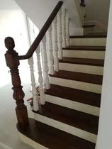 Villa stair handrail guardrail American red oak stair step board Shanghai Suzhou Kunshan Taicang bag installation