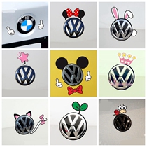Bowknot Crown Cat Claws Mickey Rabbit Ears Vertical Middle Finger Volkswagen Label Sticker Car Sticker Personality Modification