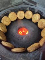 Now made Shanxi Luliang Linxian County Brown Sugar Hollow moon cake sesame oil orchid stove sugar-free crisp shell gift box