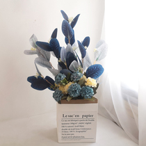Nordic Plastic Emulation Floral Living Room Swing Piece Tabletop Decoration Furnishing Creative Minimalist Fake Flower Bouquet Indoor Potted Plant